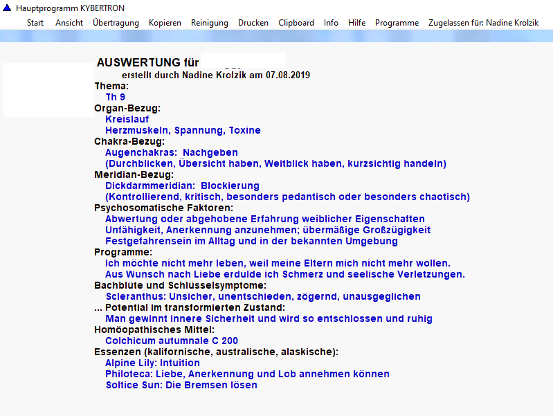 Beispiel einer bioenergetischen Analyse 4